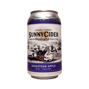 Sunny Cider Saskatoon cans