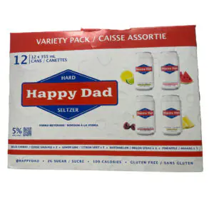 Happy Dad Seltzer Variety Pack 12x355ml