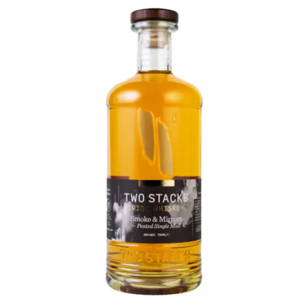 Sales Two Stacks Smoke & Mirrors Peated Stout Irish Single Malt (48% ABV) 700ML