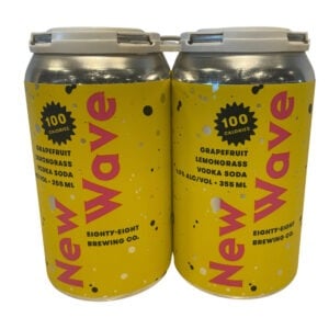 Eighty-Eight Brewing Co. New Wave Grapefruit Lemongrass Vodka Soda 4x355ml