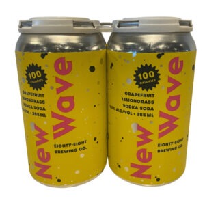 Eighty-Eight Brewing Co. New Wave Grapefruit Lemongrass Vodka Soda 4x355ml