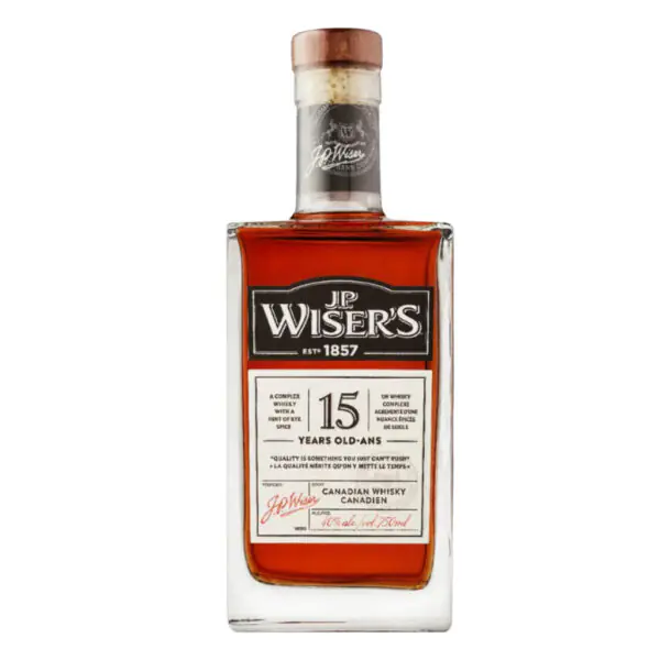 J.P. Wiser's 15 Year Old Canadian Whisky (40% ABV) 750ML