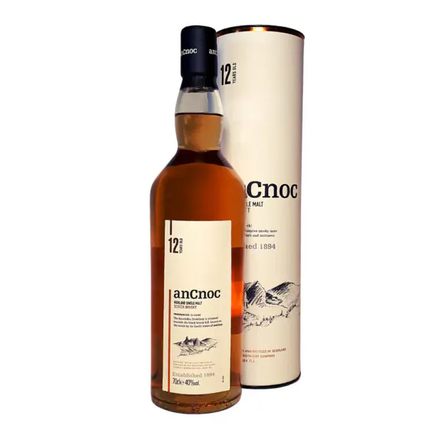 Sales anCnoc 12 Year Old Highland Single Malt Scotch Whisky (40% ABV) 700 ML